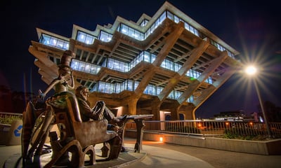 Geisel Library Night View with Statue
