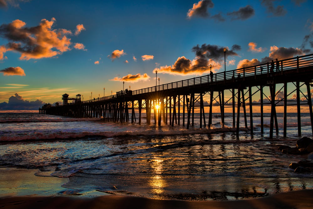 Ocean Side San Diego Sunset Pier